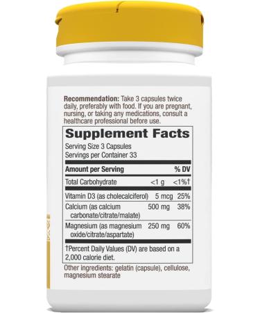 Nature's Way Calcium, Magnesium & Vitamin D Complex - 100 Capsules for Bone Health - Buy Online on GoSupps.com
