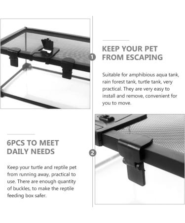 Balacoo 6pcs Terrarium Screen Clips - Anti-Escape Reptile Tank Latch & Buckle for Aquariums and Glass Tanks - Buy Online on GoSupps.com