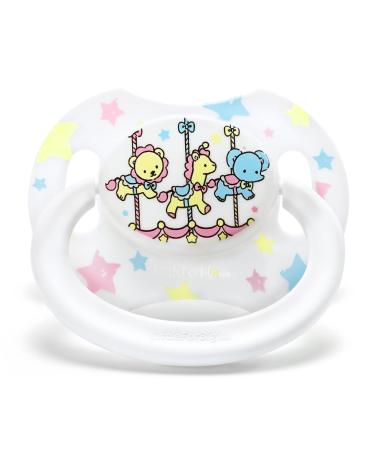 LittleForBig Large Shield Pacifier Generation II in Adult Size White Little Circus Carousel Pattern - Buy Online on GoSupps.com
