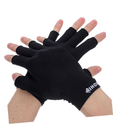 Housoutil 1 Pair Uv Gloves Half Finger Gloves Touchscreen Gloves Fingerless Manicure Gloves Summer Sunblock Gloves Outdoor Hiking Gloves Sun Gloves Women's Girl Fabric Skin Care Products 19.5x8cm Black - Buy Online on GoSupps.com