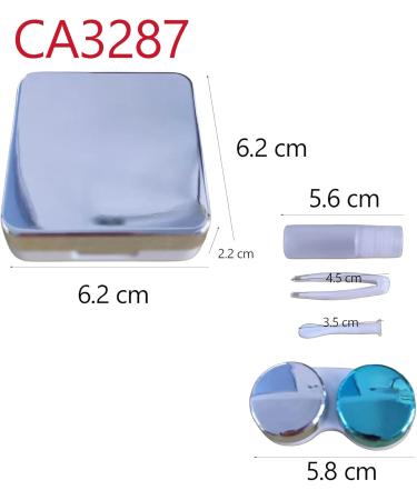 4pcs Portable Contact Lens Case Set with Mirror Tweezers Remover Tool & Solution Bottle - Ideal for Travel & Home Use - Buy Online on GoSupps.com