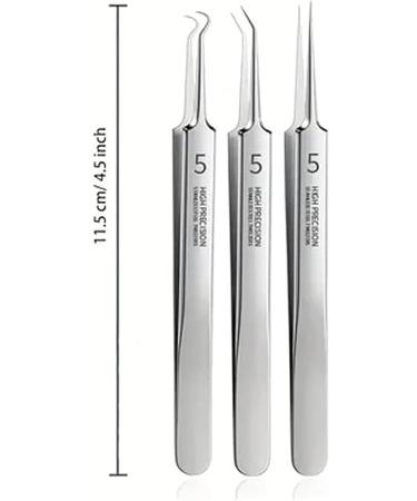 Teppeic Tweezers - 2024 New Teppeic Tweezers for Blackheads Acne Professional Facial Blackhead Remover Tweezers 3 in 1 Stainless Steel Tweezers Set for Pimple Whitehead Blackhead Removing (1Set) - Buy Online on GoSupps.com