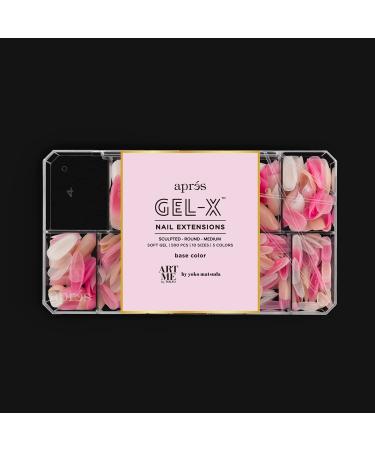 ArtMe x Apres Gel-X Sculpted Round Medium Tips Box | Base Color | 500 Gel-X Tips | Premium Quality | 10 Sizes 0-9 | 2022 Version - Buy Online on GoSupps.com
