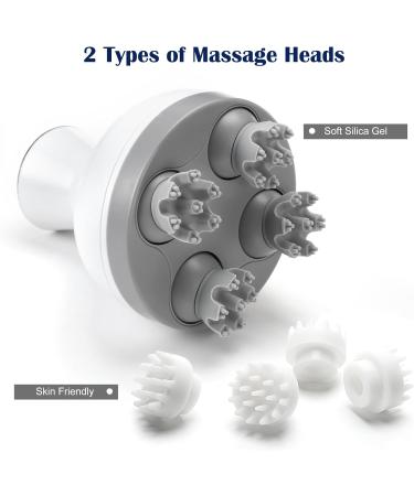 Best Portable Wireless Scalp & Head Massage Device - 3 Kneading Variants 5 Intensity Levels for Ultimate Relaxation - Buy Online on GoSupps.com
