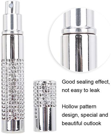 Verdant Touch Perfume Bottle 5ml Empty Perfume Spray Bottle Refillable Essential Oil Travel Atomizer Silver Metal Perfume Dispenser - Buy Online on GoSupps.com