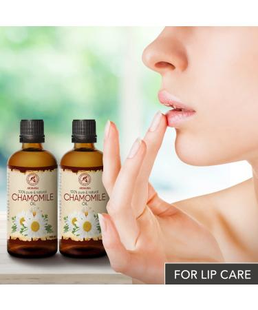 Chamomile Oil 2x100ml - Premium Chamomilla Recutita Extract for Skin Hair & Nail Care - Nourishing Carrier Oil for Beauty & Body Care - Buy Online on GoSupps.com