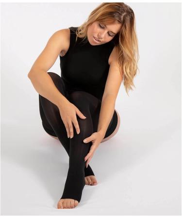 RIEMTEX PREMIUM Compression Stockings Class 2 CCL2 23-32 mmHg Open Toe Thigh Highs for Men & Women - Size 3 - Black - Buy Online on GoSupps.com