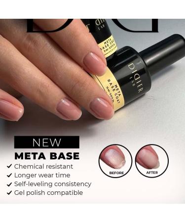 Didier Lab - Premium Meta Gel Nail Polish Base Coat 5ml - Extra Strong Nail Strengthener For Damaged Nails - Gel Base Coat - Nail Varnish - Gel Polish - Clear Nail Polish - LED UV Gel Nail Polish Meta 5 ml 5.00 ml (Pack of 1) - Buy Online on GoSupps.com