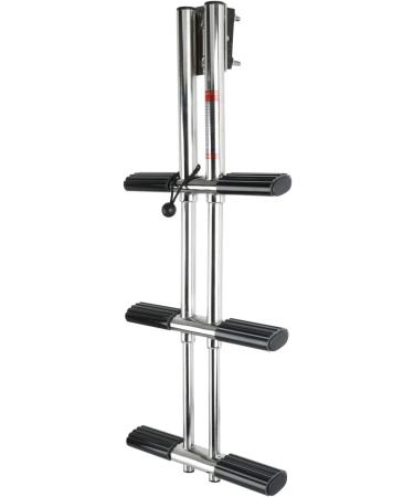 DasMarine Heavy Duty 3 Step Boat Marine Sport/Diver Ladder - 316 Stainless Steel, Telescoping Tube, Transom Mounting Extension Shim - Buy Online on GoSupps.com