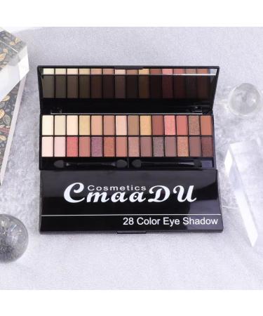 MEIBANFA 28 Color Eye Shadow Palette - Matte Shiny Waterproof Makeup with Mirror Brush - Buy Online on GoSupps.com