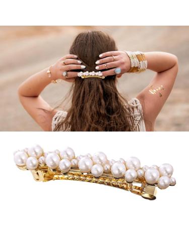 CLSSLVVBN Elegant Pearl Spring Hair Clips Pin For Women Girls Versatile Hairpins For Any Occasion Girls Elegant Barrettes Hairpins E8407White Diamonds - Buy Online on GoSupps.com