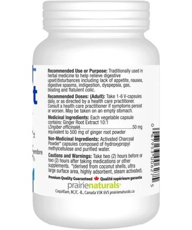 Prairie Naturals Digest force with ginger extract activated charcoal vcaps 120 Count (packaging may vary) Ginger 120 count (Pack of 1) - Buy Online on GoSupps.com