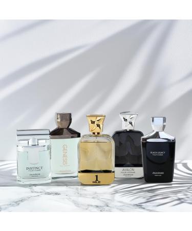 Jean Rish Instinct Pour Homme Eau De Toilette - Perfume for Men (3.4 Fl Oz / 100ml) with Ambergis Mandarine Orange & Sea Notes - Long Lasting and Luxury Fragrance - Buy Online on GoSupps.com