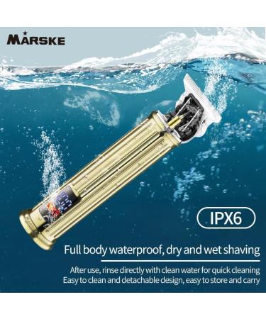 MARSKE Aluminum Alloy Hair Clippers & Beard Trimmer - Professional Zero Gapped T-Blade LCD Display USB Rechargeable - Black - Buy Online on GoSupps.com