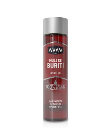 Waam WAAM Cosmetics Buriti Vegetable Oil 100% Pure and Natural First Cold Pressed Bronzing Oil Care for Skin and Hair Before and After Sun 100 ml