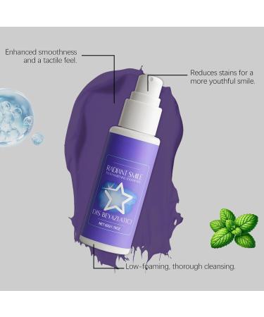 Purple Toothpaste - Daily Cleaning Removes Yellow Stains/Tartar Fights Bad Breath Brightens Teeth Gentle Care(3PCS) - Buy Online on GoSupps.com
