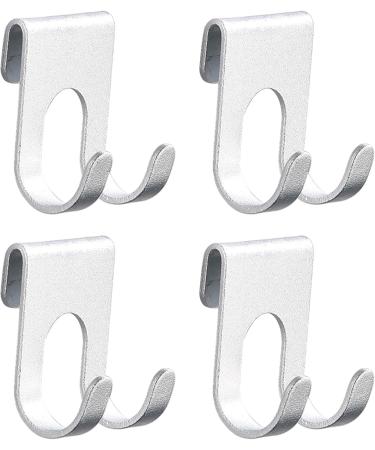 Lohill 4 pieces of razor holder shower without drilling multi -purpose hook stainless steel Self -adhesive razor bracket adhesive hooks self -adhesive hook wall hook double hooks multi -purpose hooks