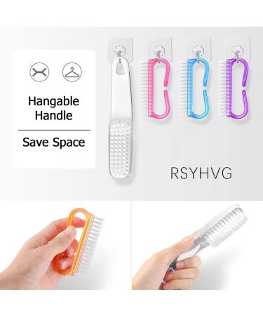 RSYHVG 4 Pcs Nail Brushes Nail Cleaning Brush Plastic Handle Scrubbing Brush Eco Friendly Fingernail Brush with Soft Bristles Nail Manicure Dust Brush for Hand Toes Nail Home Garden Salon use - Buy Online on GoSupps.com