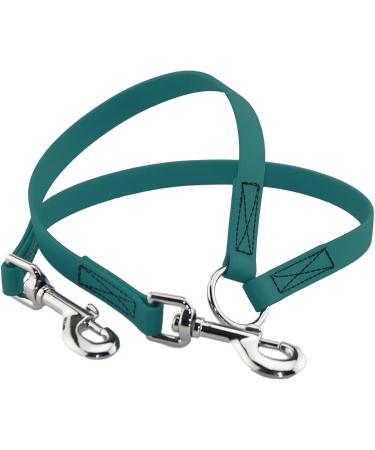 Buy BioThane Dog Coupling Leash - 0.5m Petrol/Teal Adjustable Width for Two Dogs | International Shipping Available - Buy Online on GoSupps.com