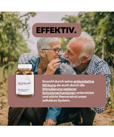 Premium Moleqlar Trans-Resveratrol Capsules 500mg - 60 Capsules 98% Pure Yeast Fermentation 100% PAK and GMO-Free - Boost Health & Wellbeing - Buy Online on GoSupps.com