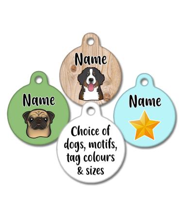 Spoilt Rotten Pets Dog Face Tag Lots of Breeds & Tag Colours to Choose from Tag Pet Identity Cat or Dog Tag Custom Printed with Your Contact Details - Buy Online on GoSupps.com