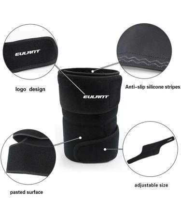 Ontyzz Adjustable Neoprene Thigh Bandage for Men & Women - Black Thigh Strap for Right & Left Leg (1 Pair) - Buy Online on GoSupps.com