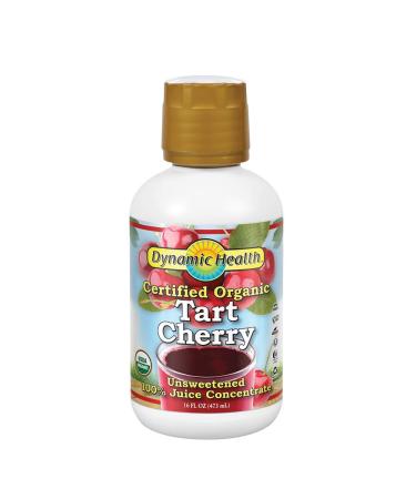 Dynamic Health Organic Tart Cherry | Unsweetened 100% Juice Concentrate | Vegan, Gluten Free, BPA Free (16oz)