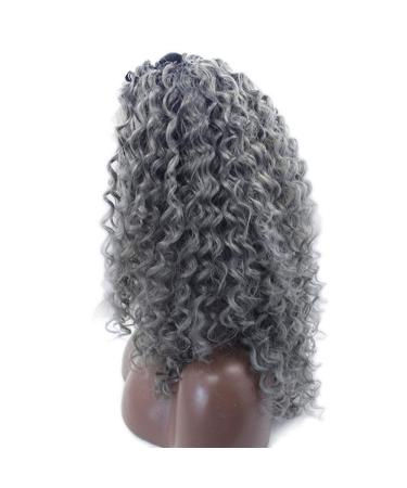 BGHJUE Women's Dark Grey Long Wave Synthetic Wig | Curly Lace Front Hairpieces for International Shipping - Buy Online on GoSupps.com