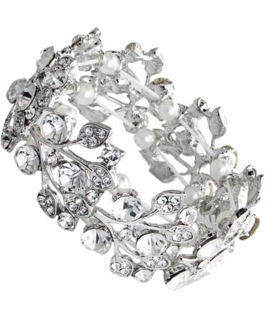 Minkissy Women's Wedding Dance Bracelets | Rhinestone & Crystal Arm Cuffs | Elegant Pearl Jewelry for Brides - Buy Online on GoSupps.com