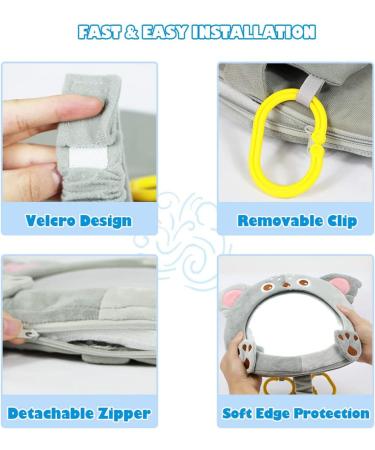 AIPINQI Baby Car Mirror - Shatterproof Cartoon Mirror for Rear and Forward Facing Seats - Koala Design for Infant Safety - Buy Online on GoSupps.com