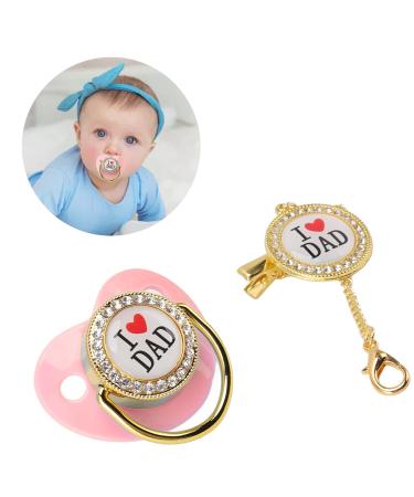 Stylish Rhinestone Silicone Baby Pacifier - Perfect for 6-18 Months | Pink Baby Utensils - Buy Online on GoSupps.com