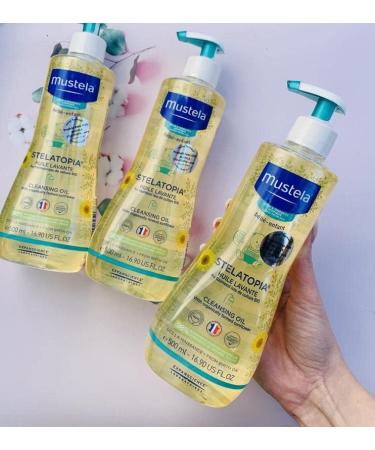 Mustela Stelatopia Cleansing Oil 500ml - Gentle Cleanser for Sensitive Skin - Buy Online on GoSupps.com