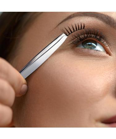 Precision Stainless Steel Eyebrow Tweezers - Ultimate Hair Removal & Grooming Tool for Eyebrows Chin and Ingrown Hair - Buy Online on GoSupps.com