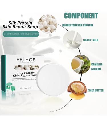 Skinferm Collagen Milk Whitening Soap Silk Protein Skin Repair Soap Exfoliating Soap Skin Whitening Soap for Face and Body (3pcs) - Buy Online on GoSupps.com