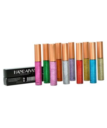 FOMIYES 10pcs Liquid Eyeshadow Glitter Liner for Eyes Glitter Eyeliner Eye Shadow Nightclub Liquid Eyeliner