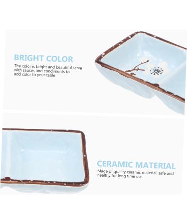 Zerodeko 2 Pcs Seasoning Dish Salad Dressing Container Sauce Plates Food Olive Oil Dipping Bowls Ceramic Dipping Dish Flavor Seasoning Plate Soy Sauce Holder Fruit Ceramics Products Snack - Buy Online on GoSupps.com