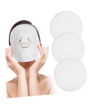 3pi ces Serviette-masque Visage Chaude Lot pour Vaporisateur avec Ouvertures Yeux et Nez Sangles Ajustables pour Soin Beaut
