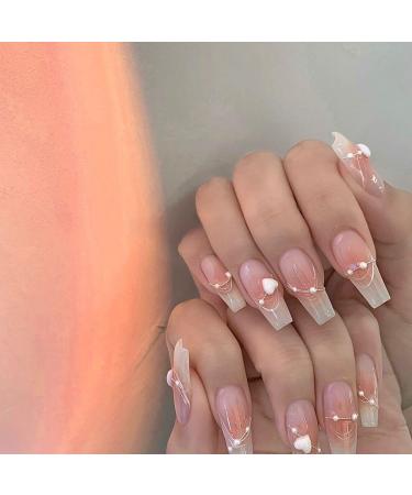 Hand wear nail pearl love false nail powder blusher nail(Size:S) - Buy Online on GoSupps.com