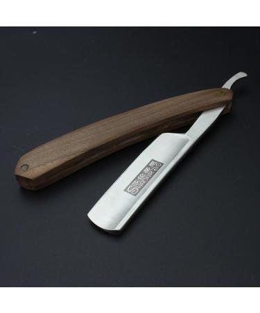 Men's Shaving Brush Razor with Box | Classic Wood Handle Barber Razor (Brown) - Premium Quality for Smooth Shaves - Buy Online on GoSupps.com