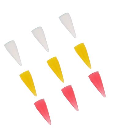 Minkissy 9pcs Manicure Pen With Silicone Head Pickup Nail Jewelry Head Nail Rhinestone Picker Tip Pen Head Dotting Pencil Beads Tip Crystal AB Rhinestones Breeding Silica Gel Drilling