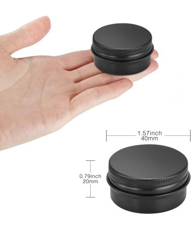20 Pieces Aluminum Empty Jars - Round Travel Cream Jars for Lotion Masks Cosmetics & Nail Art (20ml Black) - Buy Online on GoSupps.com