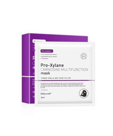 DEleventh Korean Brand Pro-Xilane Carnosine Multifunction Facial Mask 30ml 5pcs / Anti-Aging & Anti-Wrinkle Formula to Reduce Fine Lines for a Hydrated Youthful and Radiant Complexion