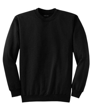 Joe's USA - Mens Soft & Cozy Crewneck Sweatshirts in 33 Colors. Sizes S-5XL X-Large Tall Black