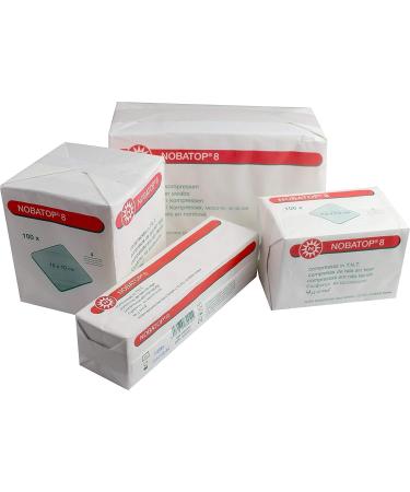 NOBATOP 8 Nonwoven Compresses - 200 Pieces 4-Ply 5x5 cm | Premium Quality Medical Supplies for International Shipping - Buy Online on GoSupps.com