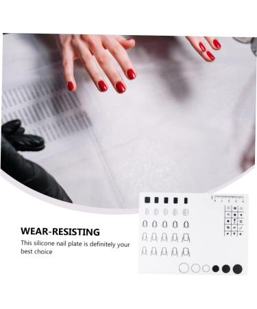 FRCOLOR Nail Practice Mat Nail Art Soft Silicone Pad Nail Manicure Mat Nail Sticker Guide Printing Mat Silicone Mat for Nails Nail Polish mat paint silicone mat Silica gel Work nail plate - Buy Online on GoSupps.com