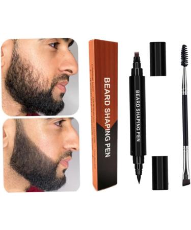 Beard Filler Pen Brush Kit - Durable Waterproof Black for Patchy Gaps | 2pcs Gift for Men - Buy Online on GoSupps.com