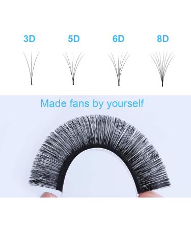 Self-Fan Volume Eyelashes | Easy Fan Lashes for Extensions | 12 Rhine Silk Extensions (0.07mm DD-11) - International Shipping Available - Buy Online on GoSupps.com
