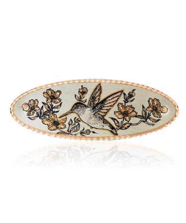 Copper Handmade Hummingbird Hair Clips for Women. Wildlife Hair Barrettes. Decorative Hair Accessories for Women and Girls (Hummingbird)