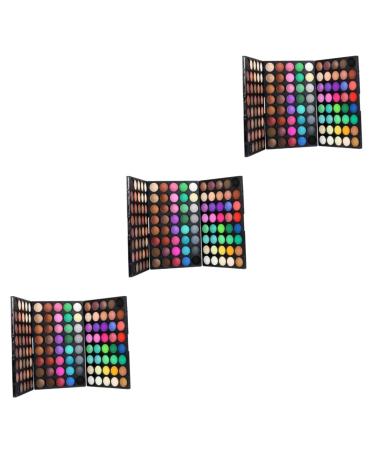Angoily 3pcs 120 Eyeshadow Glitter Palette Glitter Eye Shadow Eye Shadow Palettes Matte Powder Eye Shadow 1 count (Pack of 1) As Shownx3pcs