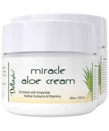 Deluvia Miracle Aloe Lotion Aloe Vera Cream Aloe Vera Moisturizer for Face and Body Aloe Soothing Sun Cream Aloe Vera Lotion Aloe Cream and Face Moisturizer Aloe Vera and Vitamin E Lotion - 2 Pack Unscented 8 Ounce... - Buy Online on GoSupps.com